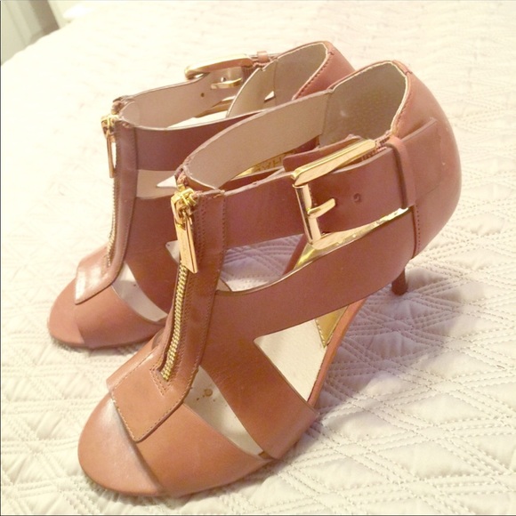 Michael Kors Shoes - michael kors • Zip front Cage Heel Sandals